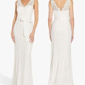 Adrianna Papell Lace Ivory Gown, Size 8-NWT